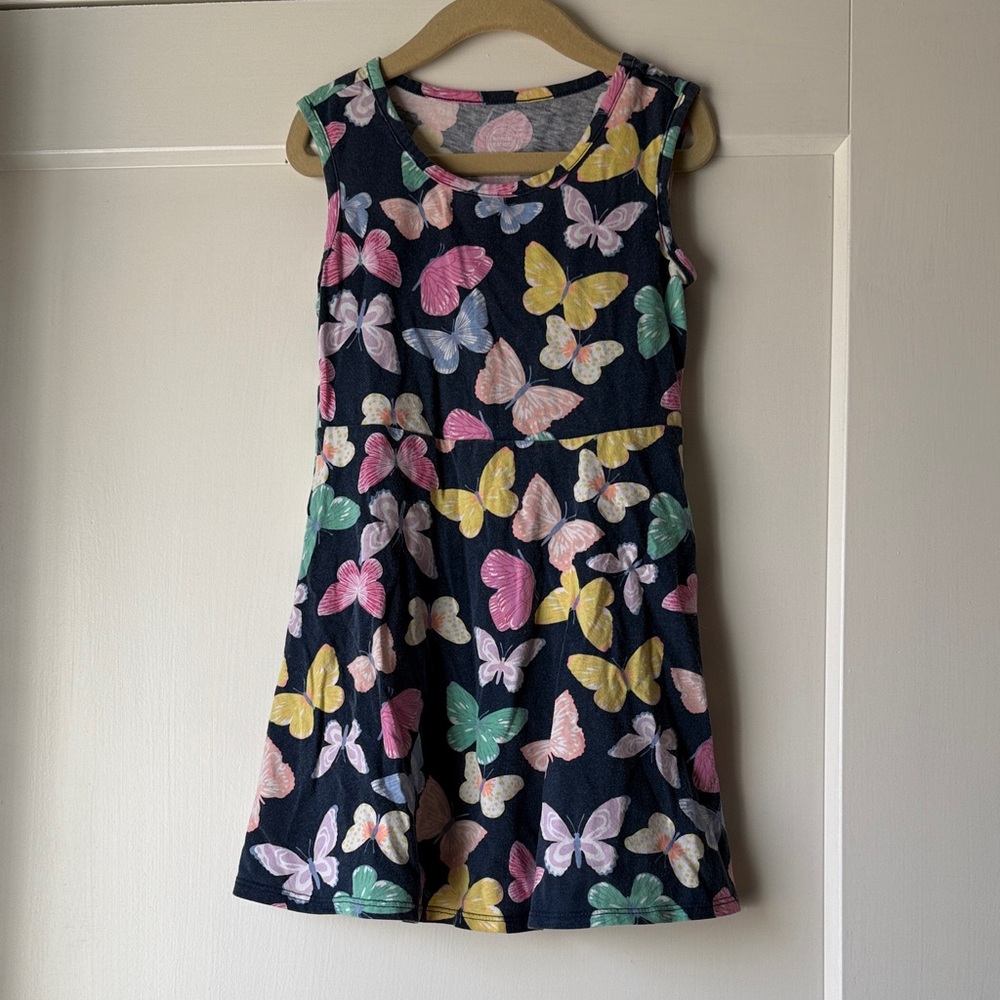 Colorful Butterfly Print Kids Dress